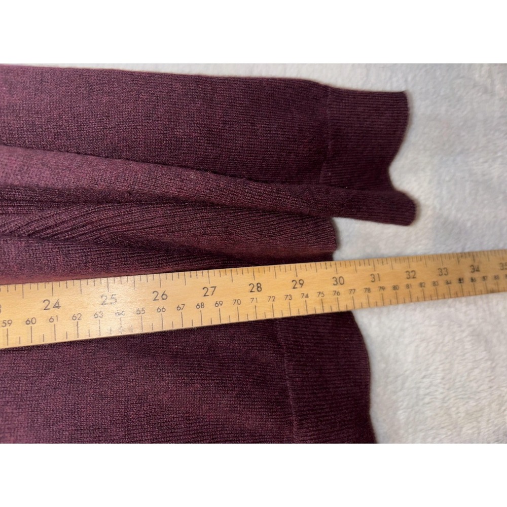 Marc Anthony Sweater Mens XL Burgundy V Neck Pullover Lightweight Cashmere Blend - Picture 7 of 10